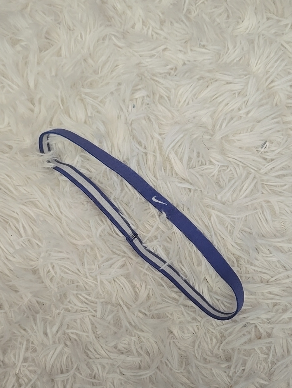 Nike Blue White Headband Classic Swoosh Womens Hair Accessory Head Sport Y2k